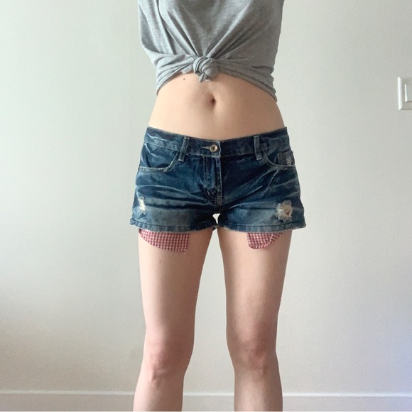 Low Rise Vintage Denim Shorts - Picture 1 of 9